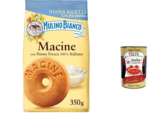 6x Mulino Bianco Macine Kekse mit 100 % italienischer Frischrahm 350 g biscuits cookies + Italian Gourmet polpa 400g von Italian Gourmet E.R.