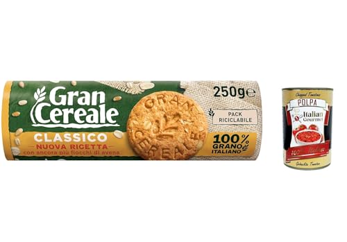 6x Mulino bianco Gran Cereale Classico korn getreide kekse Multi Cerealien 250g + Italian Gourmet polpa 400g von Italian Gourmet E.R.