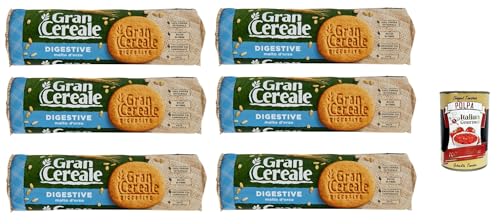 6x Mulino bianco Gran Cereale Digestive Gerstenmalz kekse Multi Cerealien 250g + Italian Gourmet polpa 400g von Italian Gourmet E.R.