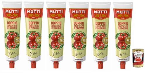 6x Mutti Doppio Concentrato di Pomodoro,Doppeltes Tomatenkonzentrat,100% Italienische Tomate,130g Tube + Italian Gourmet Polpa di Pomodoro 400g Dose 6x Mutti Doppio Concentrato di Pomodoro,Doppeltes Tomatenkonzentrat,100% Italienische Tomate,130g Tube + Italian Gourmet Polpa di Pomodoro 400g Dose von Italian Gourmet E.R.