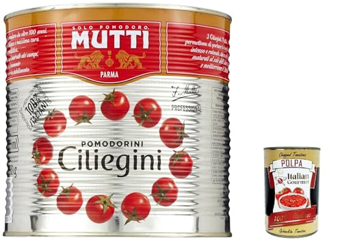 6x Mutti Pomodorini ciliegini Kirschtomaten, 2.5 kg + Italian gourmet polpa 400g von Italian Gourmet E.R.