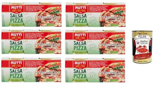 6x Mutti Salsa per pizza Aromatizzata Aromatisierte Pizzasauce 2x210gr+ Italian Gourmet polpa 400g von Italian Gourmet E.R.