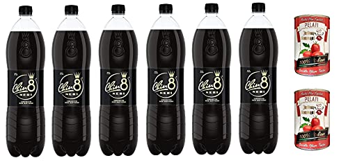 6x Neri Chinotto PET Flasche Chin8 1,5Lt Klassisch Italien Bitterorange Limonade + Italian Gourmet 100% italienische geschälte Tomaten dosen 2x 400g von Italian Gourmet E.R.