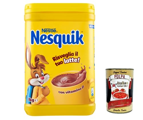 6x Nesquik Lösliche Zubereitung für Getränk mit magerem Kakao 1 kg + Italian Gourmet polpa 400g von Italian Gourmet E.R.