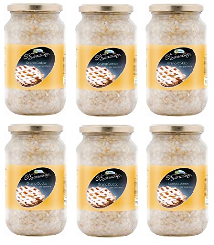 6x O' Sarracino Grano Gotto Pastiera Napoletana 580g Gekochte Weizenkörner für Ein Typisch Neapolitanisches Dessert von Italian Gourmet E.R.