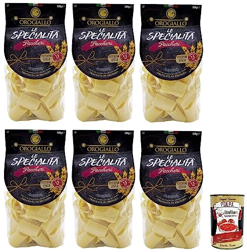 6x Oro Giallo Paccheri Pasta,Italienische Nudeln aus Hartweizengrieß 500g + Italian Gourmet Polpa di Pomodoro 400g Dose 6x Oro Giallo Paccheri Pasta,Italienische Nudeln aus Hartweizengrieß 500g + Italian Gourmet Polpa di Pomodoro 400g Dose von Italian Gourmet E.R.
