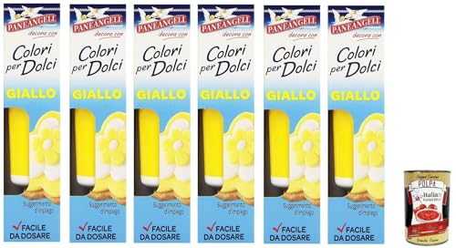 6x Paneangeli-Farben für Süßigkeiten gelb Eine praktische Tube zum Gelbfärben von Zuckerpaste, Marzipan, Glasuren und Cremes für Dekorationen und Verkleidungen+ Italian Gourmet polpa 400g 6x Paneangeli-Farben für Süßigkeiten gelb Eine praktische Tube zum Gelbfärben von Zuckerpaste, Marzipan, Glasuren und Cremes für Dekorationen und Verkleidungen+ Italian Gourmet polpa 400g von Italian Gourmet E.R.
