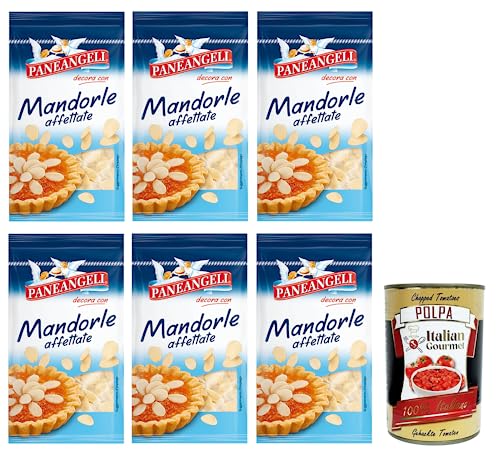 6x Paneangeli Mandorle affettate,Gebrauchsfertige Mandelscheiben,ideal zum Anreichern und Dekorieren süßer und herzhafter Zubereitungen,50g + Italian Gourmet Polpa di Pomodoro 400g Dose 6x Paneangeli Mandorle affettate,Gebrauchsfertige Mandelscheiben,ideal zum Anreichern und Dekorieren süßer und herzhafter Zubereitungen,50g + Italian Gourmet Polpa di Pomodoro 400g Dose von Italian Gourmet E.R.