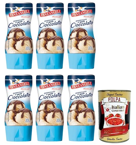 6x Paneangeli Salsa di guarnizione al gusto Cioccolato,Topping-Sauce mit Schokoladengeschmack,200g-Tube + Italian Gourmet Polpa di Pomodoro 400g Dose 6x Paneangeli Salsa di guarnizione al gusto Cioccolato,Topping-Sauce mit Schokoladengeschmack,200g-Tube + Italian Gourmet Polpa di Pomodoro 400g Dose von Italian Gourmet E.R.