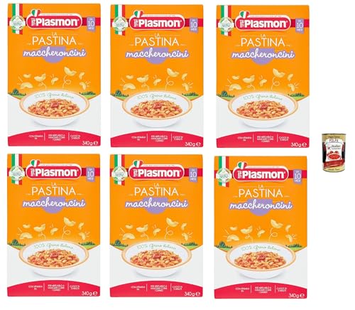 6x Plasmon Maccheroncini Pastina Infanzia Svezzamento Dai 10 Mesi 340 Grammi + Italian Gourmet polpa 400g von Italian Gourmet E.R.