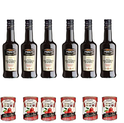 6x Ponti Aceto balsamico di Modena IGP Essig Würzsaucen 500ml Aci. 6% + Italian Gourmet 100% italienische geschälte Tomaten dosen 6x 400g 6x Ponti Aceto balsamico di Modena IGP Essig Würzsaucen 500ml Aci. 6% + Italian Gourmet 100% italienische geschälte Tomaten dosen 6x 400g von Italian Gourmet E.R.