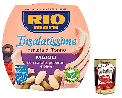 6x Rio Mare Insalatissime fagioli e tonno Mischung aus Bohnen und Thunfisch 160g + Italian Gourmet polpa 400g von Italian Gourmet E.R.