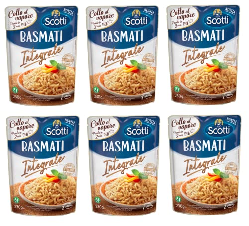 6x Riso Scotti Basmati Integrale Gedämpfter Fertigreis Vollkorn-Basmati Reis in 2 Minuten Fertig 230g Beutel 6x Riso Scotti Basmati Integrale Gedämpfter Fertigreis Vollkorn-Basmati Reis in 2 Minuten Fertig 230g Beutel von Italian Gourmet E.R.
