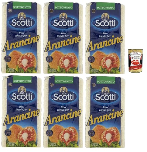 6x Riso scotti per arancine, Idealer Reis für sizilianische Arancini, 100% italienischer Reis 1kg + Italian Gourmet polpa 400g 6x Riso scotti per arancine, Idealer Reis für sizilianische Arancini, 100% italienischer Reis 1kg + Italian Gourmet polpa 400g von Italian Gourmet E.R.