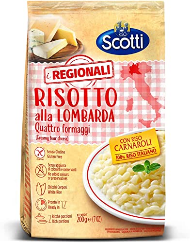6x Riso scotti risotto alla lombarda ai quattro formaggio Risotto mit vier Käsesorten 200g von Italian Gourmet E.R.
