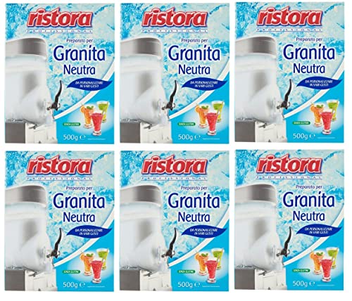 6x Ristora Professional Preparato per Granita Neutra Vorbereitet für Neutralergranita Glutenfrei 500g von Italian Gourmet E.R.