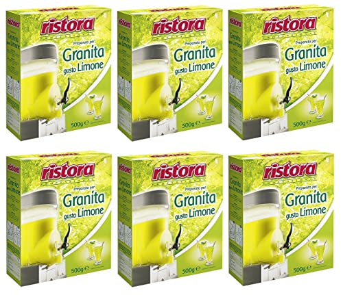 6x Ristora Professional Preparato per Granita al Limone Vorbereitet für Zitronengranita Glutenfrei 500g von Italian Gourmet E.R.