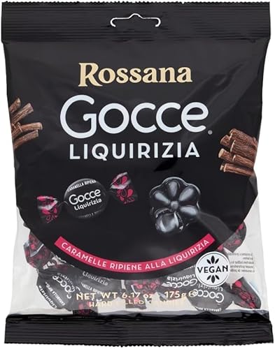 6x Rossana Fida LIQUORICE Drops, mit Lakritz gefüllte Bonbons, einzeln verpackt, glutenfrei, VEGAN, 175 g+ Italian gourmet polpa 400g 6x Rossana Fida LIQUORICE Drops, mit Lakritz gefüllte Bonbons, einzeln verpackt, glutenfrei, VEGAN, 175 g+ Italian gourmet polpa 400g von Italian Gourmet E.R.