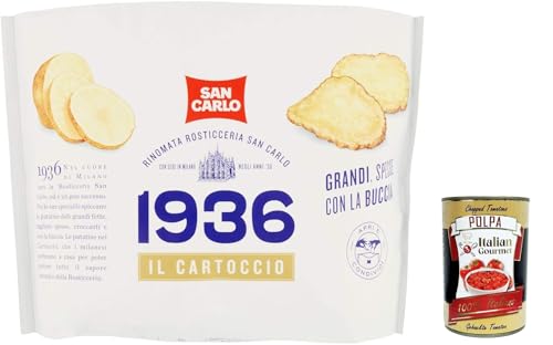 6x San Carlo 1936 Il Cartoccio Patatine Kartoffelchips Chips 170g Packung + Italian Gourmet polpa 400g von Italian Gourmet E.R.