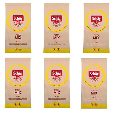 6x Schar Farina Pizza Mix Mehl Glutenfreies Mehl Pizzamischung für Pizza Glutenfrei 1Kg von Italian Gourmet E.R.