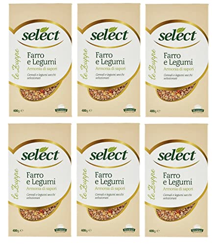 6x Select Le Zuppe Farro e Legumi Ausgewähltes Getreide und Ausgewählte Getrocknete Hülsenfrüchte 400g Packung 6x Select Le Zuppe Farro e Legumi Ausgewähltes Getreide und Ausgewählte Getrocknete Hülsenfrüchte 400g Packung von Italian Gourmet E.R.