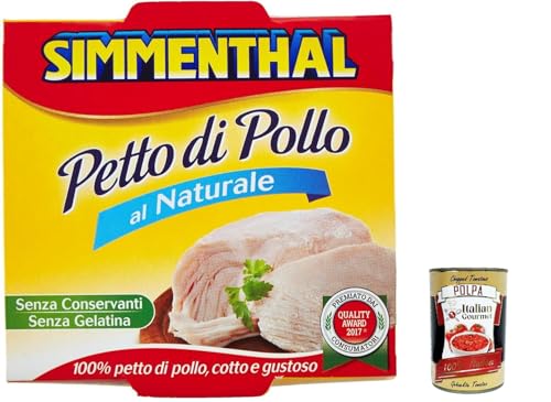 6x Simmenthal, pollo al naturale, Natürliche Hähnchenbrust in dosen, 133g + Italian Gourmet polpa 400g 6x Simmenthal, pollo al naturale, Natürliche Hähnchenbrust in dosen, 133g + Italian Gourmet polpa 400g von Italian Gourmet E.R.