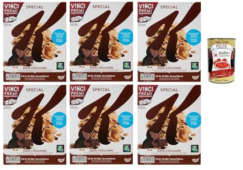 6x Special K, Cereals Dunkle Schokolade Reisflocken Vollkorn Weizen und Gerste mit Vitaminen und Mineralstoffen, Frühstückscerealien 290g Getreideflocken + Italian Gourmet polpa 400g 6x Special K, Cereals Dunkle Schokolade Reisflocken Vollkorn Weizen und Gerste mit Vitaminen und Mineralstoffen, Frühstückscerealien 290g Getreideflocken + Italian Gourmet polpa 400g von Italian Gourmet E.R.