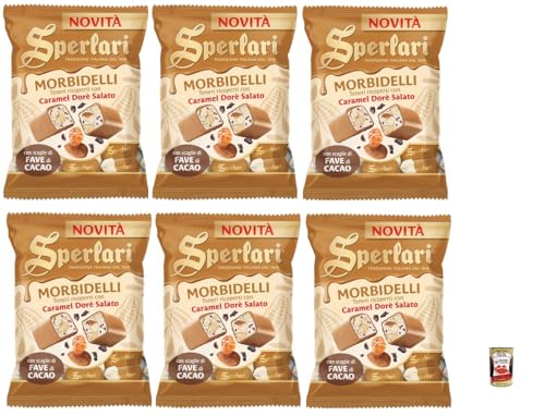 6x Sperlari Morbidelli Caramel Dorè Weiche Morbidelli-Nougats mit gesalzenem Karamell-Dorè-Überzug, 117 g+ Italian Gourmet polpa 400g 6x Sperlari Morbidelli Caramel Dorè Weiche Morbidelli-Nougats mit gesalzenem Karamell-Dorè-Überzug, 117 g+ Italian Gourmet polpa 400g von Italian Gourmet E.R.