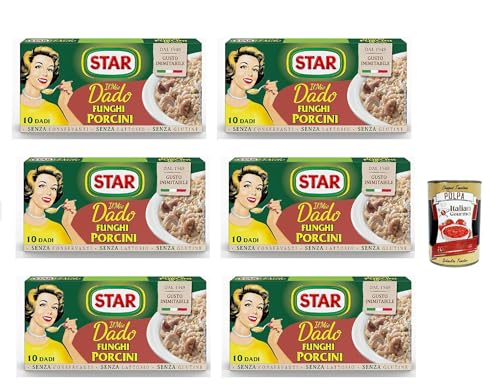 6x Star dado funghi porcini brodo Steinpilze Suppenwürfel Brühe 10 pz + Italian gourmet polpa 400g von Italian Gourmet E.R.