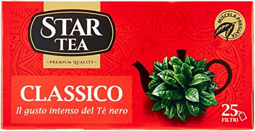 6x Star the Classico tè tea box 25 Teebeutel 37,5g Italienisch tea Schwarztee von Italian Gourmet E.R.