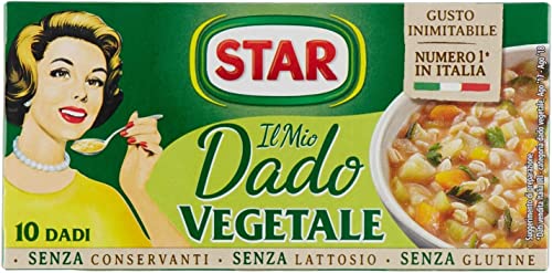 6x Star vegetale veggie dado brodo Vegetarisch Suppenwürfel Brühe reich an Geschmack 20 pz von Italian Gourmet E.R.