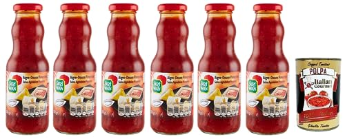 6x Suzi Wan Salsa Agrodolce Piccante,Scharfe süß-saure Soße,Ideal für Aperitifs,Glas 350g + Italian Gourmet Polpa di Pomodoro 400g Dose 6x Suzi Wan Salsa Agrodolce Piccante,Scharfe süß-saure Soße,Ideal für Aperitifs,Glas 350g + Italian Gourmet Polpa di Pomodoro 400g Dose von Italian Gourmet E.R.
