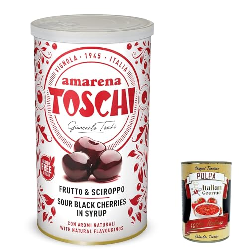 6x Toschi Amarena, Premium Qualität aus Italien, authentisches italienisches Kirschen Topping, 400g + Italian Gourmet polpa 400g 6x Toschi Amarena, Premium Qualität aus Italien, authentisches italienisches Kirschen Topping, 400g + Italian Gourmet polpa 400g von Italian Gourmet E.R.