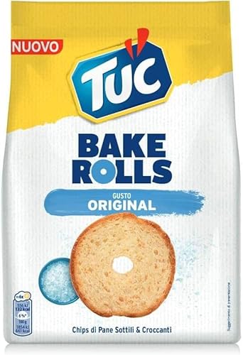 6x Tuc Bake Rolls, Original dünne und knusprige Brotchips 150 g 6x Tuc Bake Rolls, Original dünne und knusprige Brotchips 150 g von Italian Gourmet E.R.