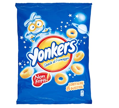 6x Yonkers mais Maissnack mit Käse chips 8 Portionstüten á 120g Käsechips von Italian Gourmet E.R.