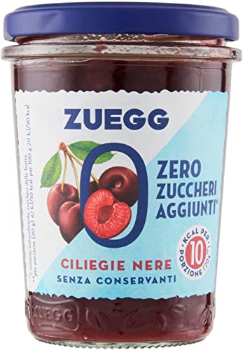 6x Zuegg zero zuccheri Schwarzkirsch marmelade Jam zuckerfrei Zero Sugars, 220g + Italian Gourmet Polpa 400g von Italian Gourmet E.R.