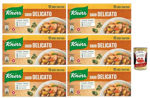 6x knorr Delicato dado brodo Suppenwürfel Brühe sanft 10 pz, Nachhaltige Gemüsebrühe, glutenfrei, Laktose und Konservierungsmittel, für Suppen und gegrilltes Fleisch + Italian Gourmet polpa 400g 6x knorr Delicato dado brodo Suppenwürfel Brühe sanft 10 pz, Nachhaltige Gemüsebrühe, glutenfrei, Laktose und Konservierungsmittel, für Suppen und gegrilltes Fleisch + Italian Gourmet polpa 400g von Italian Gourmet E.R.