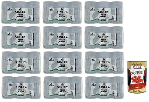 72x Kinley Tonic Water,Kohlensäurehaltiges Getränk mit einem intensiven und erfrischenden Geschmack,150ml Einweg-Mini Dosen + Italian Gourmet Polpa di Pomodoro 400g Dose 72x Kinley Tonic Water,Kohlensäurehaltiges Getränk mit einem intensiven und erfrischenden Geschmack,150ml Einweg-Mini Dosen + Italian Gourmet Polpa di Pomodoro 400g Dose von Italian Gourmet E.R.