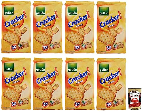 8x Gullón Cracker Classic,Salziger Kekse,Snacks,Packung mit 300g, jede Packung enthält 3 Päckchen à 100g + Italian Gourmet Polpa di Pomodoro 400g Dose 8x Gullón Cracker Classic,Salziger Kekse,Snacks,Packung mit 300g, jede Packung enthält 3 Päckchen à 100g + Italian Gourmet Polpa di Pomodoro 400g Dose von Italian Gourmet E.R.