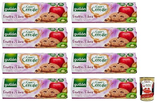 8x Gullón Cuor di Cereale Frutta Kekse,Vollkornkekse Getreidekekse mit Früchten und Haferflocken,Packung mit 300g + Italian Gourmet Polpa di Pomodoro 400g Dose 8x Gullón Cuor di Cereale Frutta Kekse,Vollkornkekse Getreidekekse mit Früchten und Haferflocken,Packung mit 300g + Italian Gourmet Polpa di Pomodoro 400g Dose von Italian Gourmet E.R.