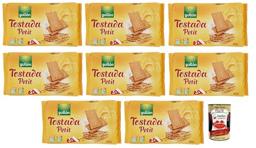 8x Gullón Petit Tostada,Traditioneller Kekse,Packung mit 400g, jede Packung enthält 3 Portionen à 133,3g + Italian Gourmet Polpa di Pomodoro 400g Dose von Italian Gourmet E.R.