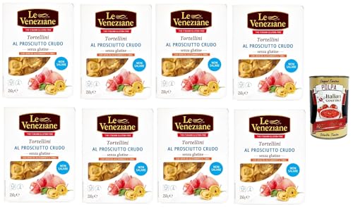 8x Le veneziane tortellini prosciutto crudo senza glutine, roher Schinken tortellini gluten free, Pasta nudeln glutenfrei 250g + Italian Gourmet polpa 400g 8x Le veneziane tortellini prosciutto crudo senza glutine, roher Schinken tortellini gluten free, Pasta nudeln glutenfrei 250g + Italian Gourmet polpa 400g von Italian Gourmet E.R.