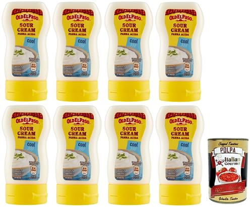 8x Old el Paso Panna Acida,Sauerrahm Sour Cream Sauce Würzsauce,für Aperitifs mit Mexikanischem Geschmack 230g Squeeze + Italian Gourmet Polpa di Pomodoro 400g Dose 8x Old el Paso Panna Acida,Sauerrahm Sour Cream Sauce Würzsauce,für Aperitifs mit Mexikanischem Geschmack 230g Squeeze + Italian Gourmet Polpa di Pomodoro 400g Dose von Italian Gourmet E.R.