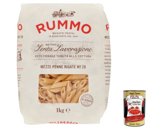 8x Rummo Mezze penne rigate N. 28 Hartweizengrieß Pasta Italienische Nudeln 1Kg Packung + Italian Gourmet Polpa di Pomodoro 400g Dose 8x Rummo Mezze penne rigate N. 28 Hartweizengrieß Pasta Italienische Nudeln 1Kg Packung + Italian Gourmet Polpa di Pomodoro 400g Dose von Italian Gourmet E.R.