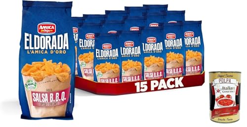 AMICA Chips | Eldorada Patatine Gusto Salsa Barbecue, Kartoffel Chips mit Barbecue-Sauce-Geschmack, langsames Garen, dicker und knuspriger Schnitt, glutenfrei, 15 x 130 g AMICA Chips | Eldorada Patatine Gusto Salsa Barbecue, Kartoffel Chips mit Barbecue-Sauce-Geschmack, langsames Garen, dicker und knuspriger Schnitt, glutenfrei, 15 x 130 g von Italian Gourmet E.R.