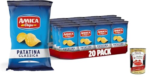AMICA Chips | La Patatina Classica Originale, Der originale klassische Chip, glutenfreie Snacks, mit Sonnenblumenöl, 20 Stück x 100 g + Italian Gourmet polpa 400g AMICA Chips | La Patatina Classica Originale, Der originale klassische Chip, glutenfreie Snacks, mit Sonnenblumenöl, 20 Stück x 100 g + Italian Gourmet polpa 400g von Italian Gourmet E.R.