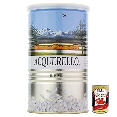 Acquerello Il Riso - Reis der Sorte Carnaroli,Italienischer Reis von ausgezeichneter Qualität,1Kg Dose + Italian Gourmet Polpa di Pomodoro 400g Dose von Italian Gourmet E.R.