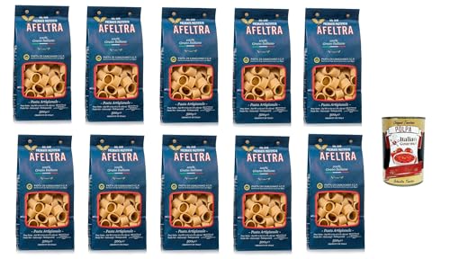 Afeltra Calamari 100% Grano Italiano 500g,Gragnano IGP - Nudeln aus Hartweizengrieß von höchster Qualität 10x 500g + Italian Gourmet Polpa di Pomodoro 400g Dose von Italian Gourmet E.R.