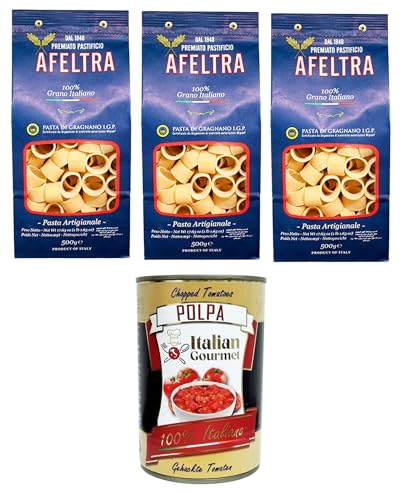 Afeltra Pasta di Gragnano I.G.P Calamaro I.G.P. Grießnudeln 3x 500gr + Italian Gourmet polpa 400g Afeltra Pasta di Gragnano I.G.P Calamaro I.G.P. Grießnudeln 3x 500gr + Italian Gourmet polpa 400g von Italian Gourmet E.R.