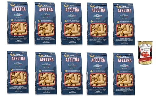 Afeltra Rigatoni 100% Grano Italiano 500g,Gragnano IGP - Nudeln aus Hartweizengrieß von höchster Qualität 10x 500g + Italian Gourmet Polpa di Pomodoro 400g Dose Afeltra Rigatoni 100% Grano Italiano 500g,Gragnano IGP - Nudeln aus Hartweizengrieß von höchster Qualität 10x 500g + Italian Gourmet Polpa di Pomodoro 400g Dose von Italian Gourmet E.R.